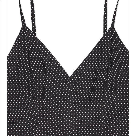 Alice + Olivia black polka dot romper size 0 - Picture 3 of 8